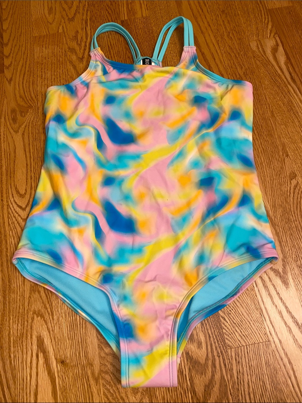 NWOT Roots Swimsuit  / One-piece / XL / 14-16 / Rainbow Pastell